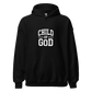 Unisex Child of God Hoodie with faith-based text design, in premium cotton blend, shown on hanger for streetwear styling