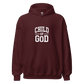 Unisex Child of God Hoodie with faith-based text design, in premium cotton blend, shown on hanger for streetwear styling