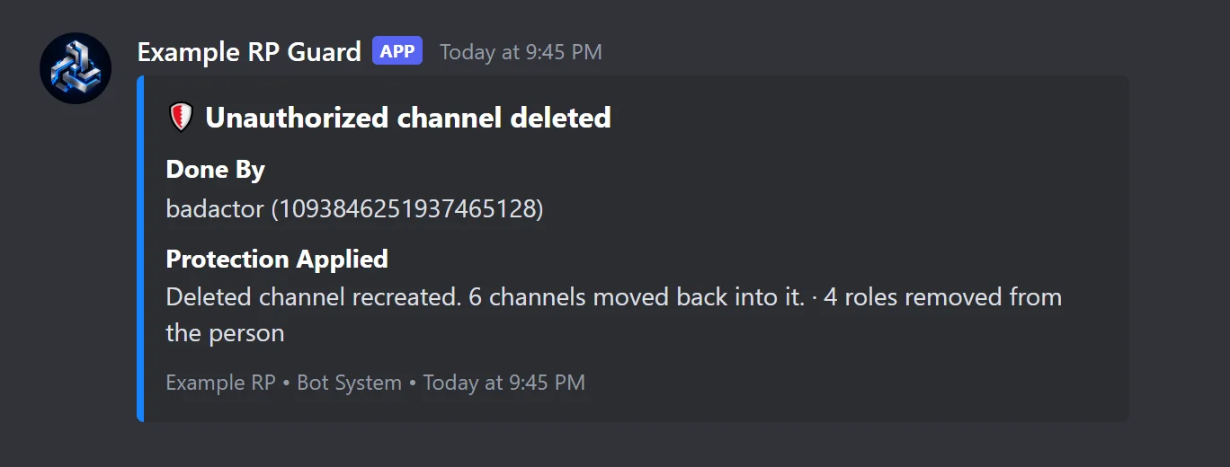 Deleted channels come back