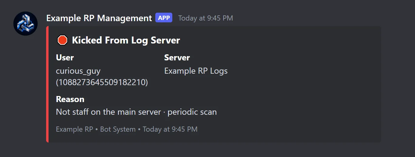 Log server protection